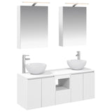 vidaXL Badkamerkast set 5 pcs Wit 50 x 14,5 x 70 cm Bewerkt hout