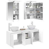vidaXL Badkamerkast set 5 pcs Wit 50 x 14,5 x 70 cm Bewerkt hout