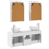 vidaXL Badkamerkast set 5 pcs Wit 50 x 14,5 x 70 cm Bewerkt hout