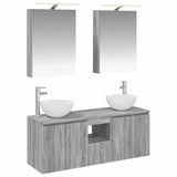 vidaXL Badkamerkast set 5 pcs Wit 50 x 14,5 x 70 cm Bewerkt hout