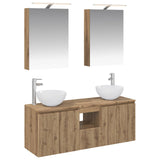 vidaXL Badkamerkast set 5 pcs Wit 50 x 14,5 x 70 cm Bewerkt hout
