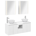 vidaXL Badkamerkast set 5 pcs Wit 53 x 15,5 x 70 cm Bewerkt hout