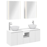 vidaXL Badkamerkast set 5 pcs Wit 53 x 15,5 x 70 cm Bewerkt hout