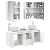 vidaXL Badkamerkast set 5 pcs Wit 53 x 15,5 x 70 cm Bewerkt hout
