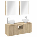 vidaXL Badkamerkast set 5 pcs Wit 53 x 15,5 x 70 cm Bewerkt hout