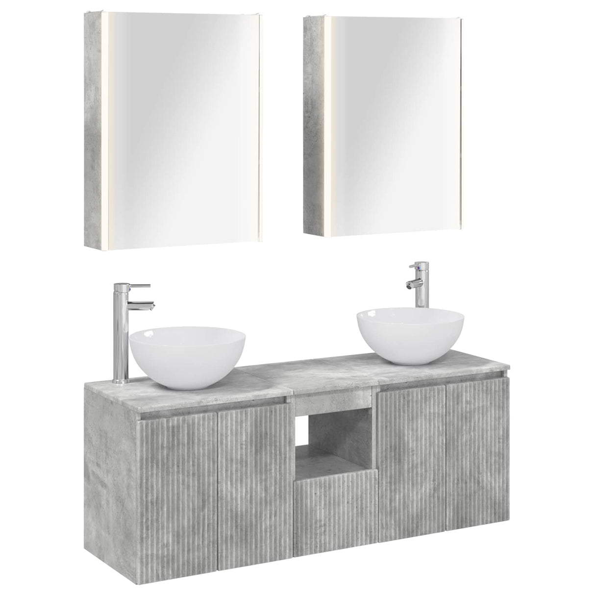 vidaXL Badkamerkast set 5 pcs Wit 53 x 15,5 x 70 cm Bewerkt hout