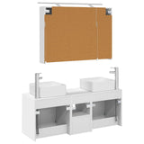 vidaXL Badkamerkast set 4 pcs Wit 100 x 14,5 x 70 cm Bewerkt hout