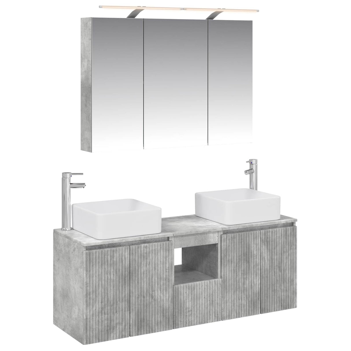 vidaXL Badkamerkast set 4 pcs Wit 100 x 14,5 x 70 cm Bewerkt hout