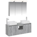 vidaXL Badkamerkast set 4 pcs Wit 100 x 14,5 x 70 cm Bewerkt hout