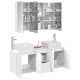vidaXL Badkamerkast set 4 pcs Wit Bewerkt hout