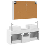 vidaXL Badkamerkast set 4 pcs Wit Bewerkt hout