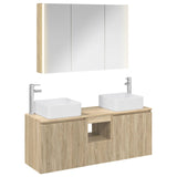 vidaXL Badkamerkast set 4 pcs Wit Bewerkt hout