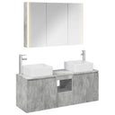 vidaXL Badkamerkast set 4 pcs Wit Bewerkt hout