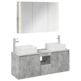 vidaXL Badkamerkast set 4 pcs Wit Bewerkt hout