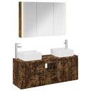 vidaXL Badkamerkast set 4 pcs Wit Bewerkt hout