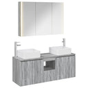 vidaXL Badkamerkast set 4 pcs Wit Bewerkt hout