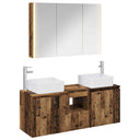 vidaXL Badkamerkast set 4 pcs Wit Bewerkt hout