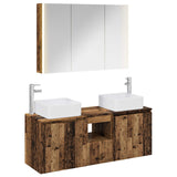 vidaXL Badkamerkast set 4 pcs Wit Bewerkt hout