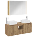 vidaXL Badkamerkast set 4 pcs Wit Bewerkt hout