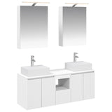 vidaXL Badkamerkast set 5 pcs Wit Bewerkt hout