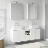 vidaXL Badkamerkast set 5 pcs Wit Bewerkt hout