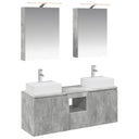vidaXL Badkamerkast set 5 pcs Wit Bewerkt hout