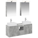 vidaXL Badkamerkast set 5 pcs Wit Bewerkt hout