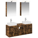 vidaXL Badkamerkast set 5 pcs Wit Bewerkt hout