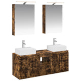 vidaXL Badkamerkast set 5 pcs Wit Bewerkt hout