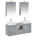 vidaXL Badkamerkast set 5 pcs Wit Bewerkt hout