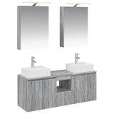 vidaXL Badkamerkast set 5 pcs Wit Bewerkt hout