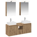 vidaXL Badkamerkast set 5 pcs Wit Bewerkt hout