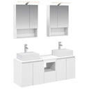 vidaXL Badkamerkast set 5 pcs Wit Bewerkt hout