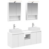vidaXL Badkamerkast set 5 pcs Wit Bewerkt hout