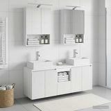vidaXL Badkamerkast set 5 pcs Wit Bewerkt hout