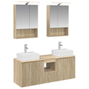 vidaXL Badkamerkast set 5 pcs Wit Bewerkt hout