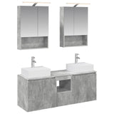 vidaXL Badkamerkast set 5 pcs Wit Bewerkt hout