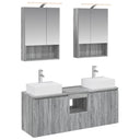 vidaXL Badkamerkast set 5 pcs Wit Bewerkt hout