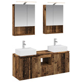 vidaXL Badkamerkast set 5 pcs Wit Bewerkt hout