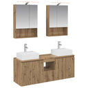 vidaXL Badkamerkast set 5 pcs Wit Bewerkt hout