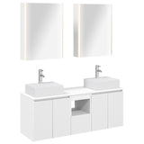 vidaXL Badkamerkast set 5 pcs Wit Bewerkt hout