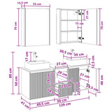 vidaXL Badkamerkast set 5 pcs Wit Bewerkt hout