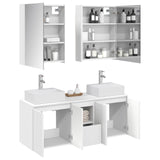 vidaXL Badkamerkast set 5 pcs Wit Bewerkt hout