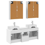 vidaXL Badkamerkast set 5 pcs Wit Bewerkt hout