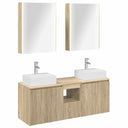 vidaXL Badkamerkast set 5 pcs Wit Bewerkt hout