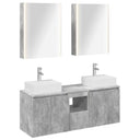 vidaXL Badkamerkast set 5 pcs Wit Bewerkt hout