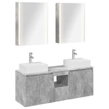 vidaXL Badkamerkast set 5 pcs Wit Bewerkt hout