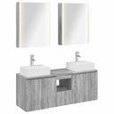 vidaXL Badkamerkast set 5 pcs Wit Bewerkt hout