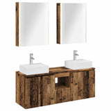 vidaXL Badkamerkast set 5 pcs Wit Bewerkt hout