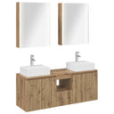 vidaXL Badkamerkast set 5 pcs Wit Bewerkt hout